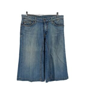 Peoples Liberation Wide Leg Bermuda Jean Shorts Size 30 Oversized Grunge Street